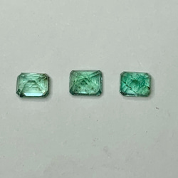 一点もの k18 Emerald Trio Emerald cut リング/ 受注制作 10枚目の画像