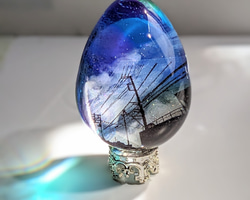 【¥5000で送料無料】空レジン《夜空のたまご/家路・タンザナイト》レジン/オブジェ/雲レジン
