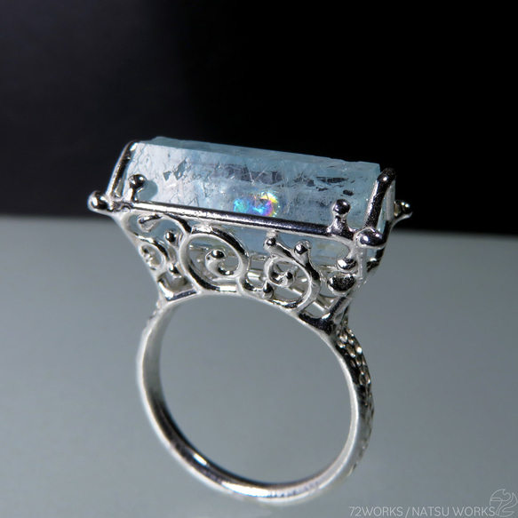 アクアマリン リング / Rough Aquamarine Ring 3枚目の画像