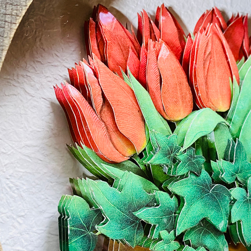 シャドーボックス 完成品 チューリップ⑅︎◡̈︎* シャドーボックス完成品 (チューリップ) 立体・オブジェ Leo