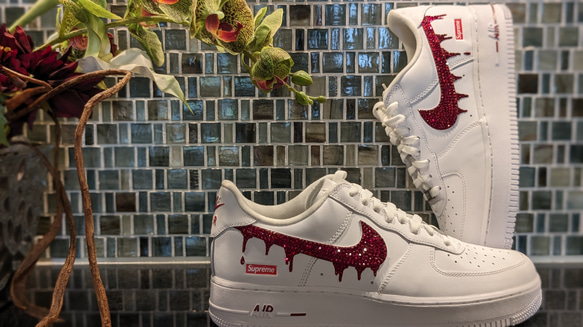 オーダー3ヶ月待ち！大人気ドロップカスタム！Air force1 選べる靴紐セット(NIKE以外も可)新品・中古問わず 2枚目の画像