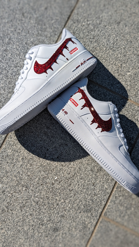 オーダー3ヶ月待ち！大人気ドロップカスタム！Air force1 選べる靴紐セット(NIKE以外も可)新品・中古問わず 6枚目の画像