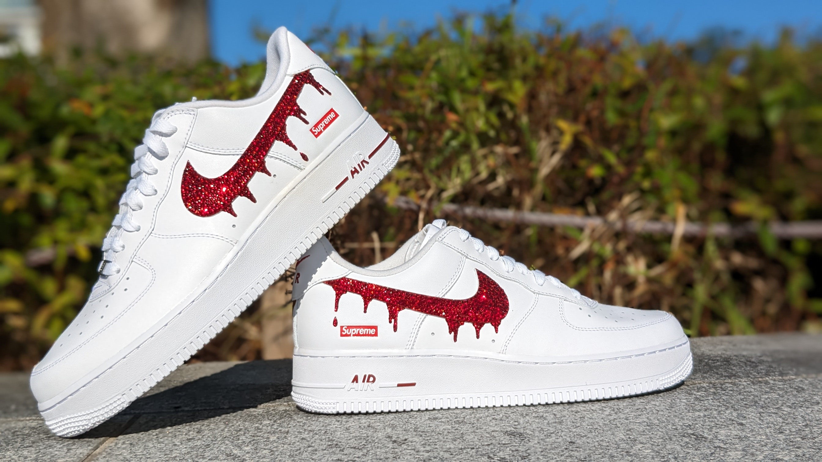 オーダー3ヶ月待ち！大人気ドロップカスタム！Air force1 選べる靴紐