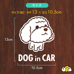 DOG IN CAR／ダップー（ミニチュアダックス × トイプードル） カッティングステッカー KIDS・BABY 3枚目の画像