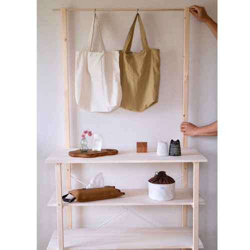 イベント什器 ディスプレイ おしゃれ シンプル ナチュラル のれん 棚