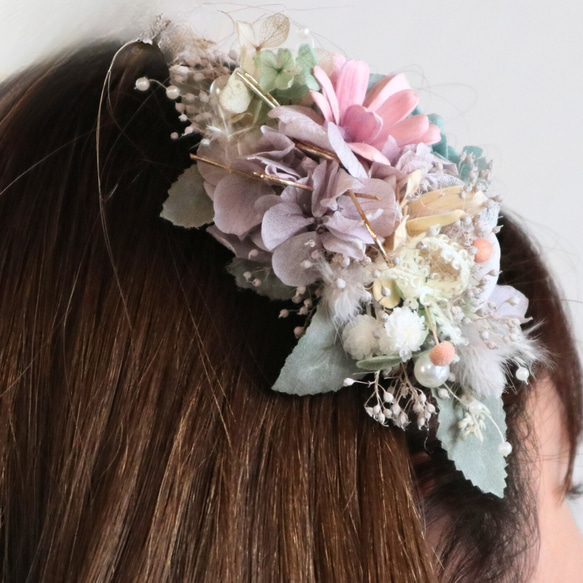 髪飾り 成人式 パール 可愛い ヘアアクセサリー 花 リボン クリップ コサージュ 結婚式 入学式 卒業式 230214 9枚目の画像