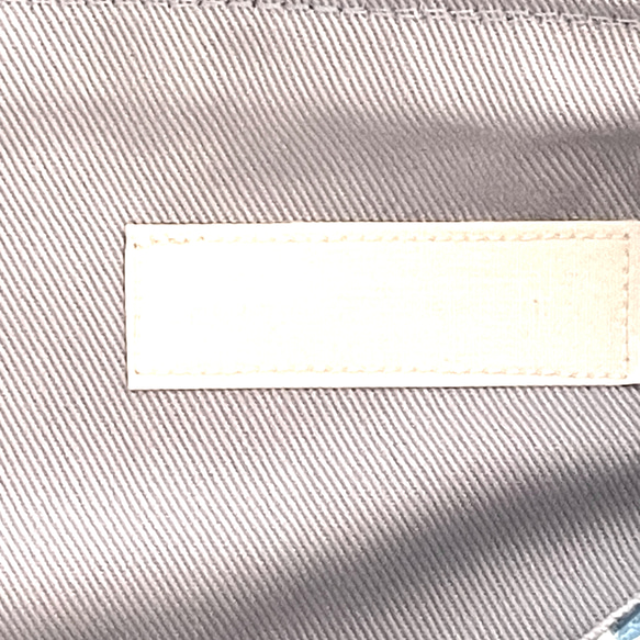 大きめ　優しい森レッスンバッグ(35×45)巾着上履き入れ(30×22)セットアイスブルー　エメラルドグリーン帆布切替　 9枚目の画像