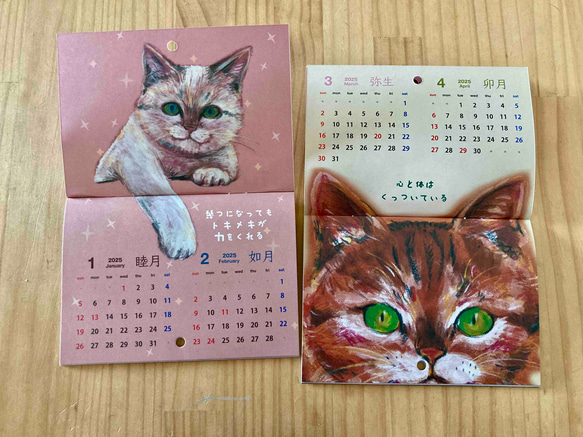 2025年　猫の カレンダー 2枚目の画像