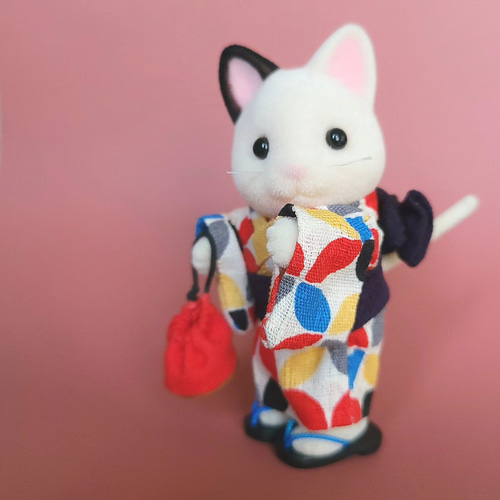 シルバニアファミリーハンドメイド 浴衣セット 着物 お姉さん お