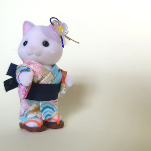 シルバニアファミリーハンドメイド 浴衣セット 着物 女の子 こども