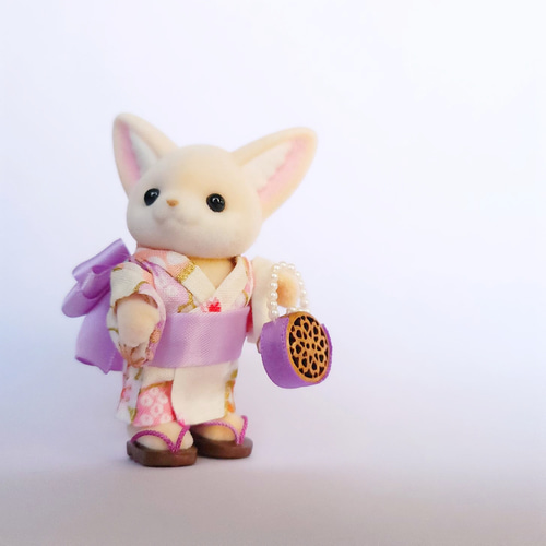 シルバニアファミリーハンドメイド 浴衣セット 着物 女の子 こども 