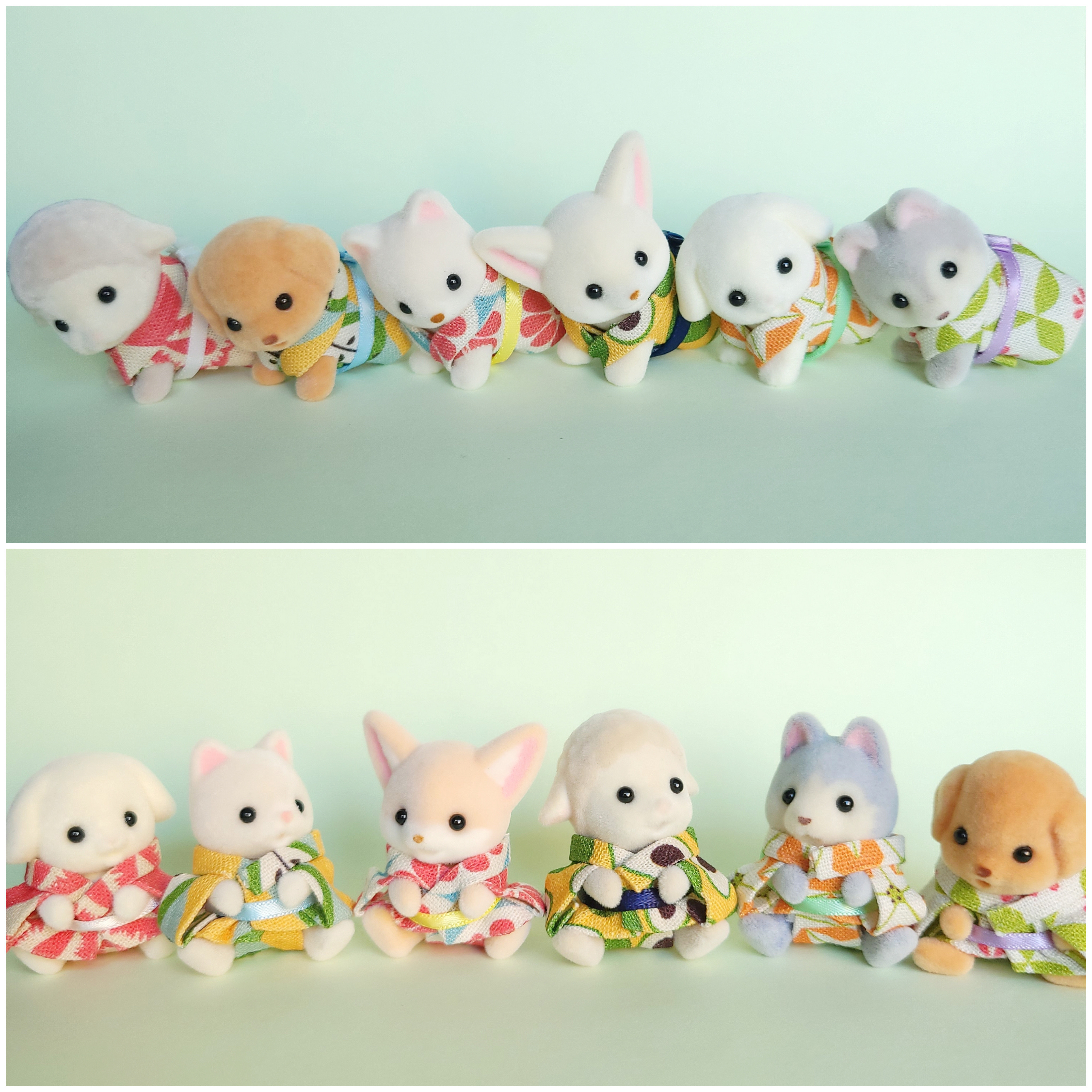 シルバニアファミリー大人サイズの浴衣♪ シルバニアファミリー【赤ちゃん浴衣セット】 ふたごセット