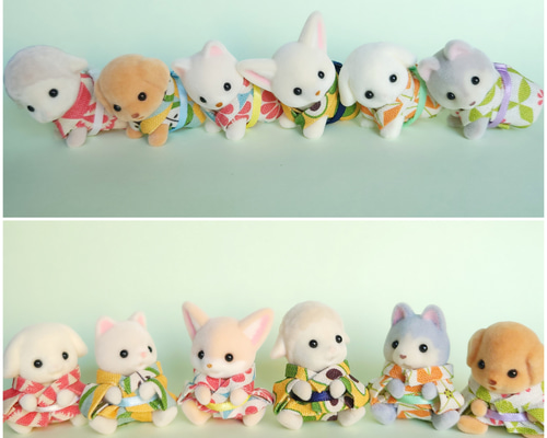 シルバニアファミリー【赤ちゃん浴衣セット】 ふたごセット フルーツ柄