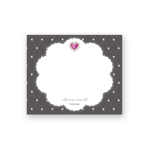 ネイルチップ台紙 アクセ台紙 名刺 ショップカード ♡ 両面仕様 その他