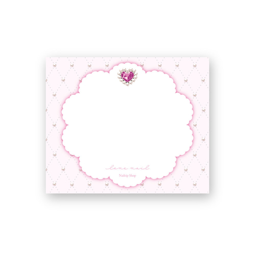 ネイルチップ台紙 アクセ台紙 名刺 ショップカード ♡ 両面仕様 その他