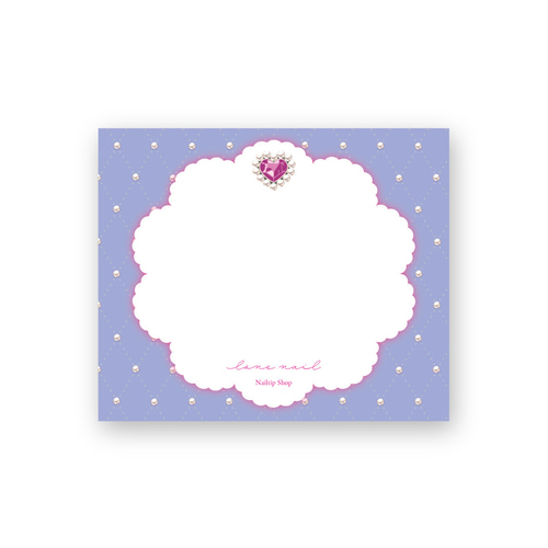 おひとり限定【OO-77】ショップカード／名刺／アクセサリー台紙／ネイルチップ b3843f1c01d709fdcab25260b0a254