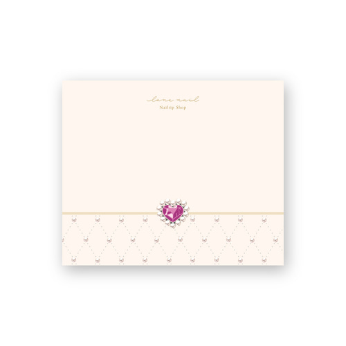 ネイルチップ台紙 アクセ台紙 名刺 ショップカード ♡ 両面仕様 その他