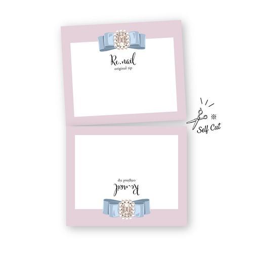 リボン 推し 地雷 量産 可愛い♥︎アクセサリー台紙 名刺 ショップ