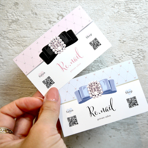 リボン 推し 地雷 量産 可愛い♥︎アクセサリー台紙 名刺