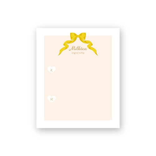 リボン♡可愛い】ネイルチップ台紙 アクセ台紙 名刺 ショップ