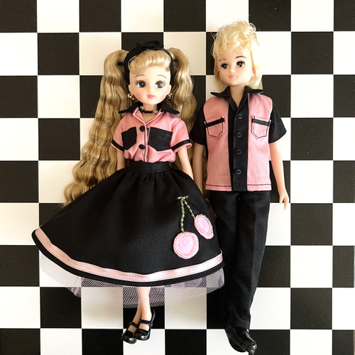 ピンク ロカビリーシャツ リカちゃん リカちゃんボーイフレンド その他