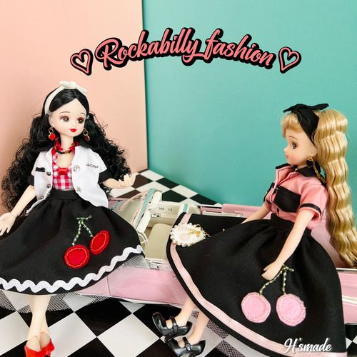 リカちゃん 服ハンドメイド♡ブラウスとギャザースカート