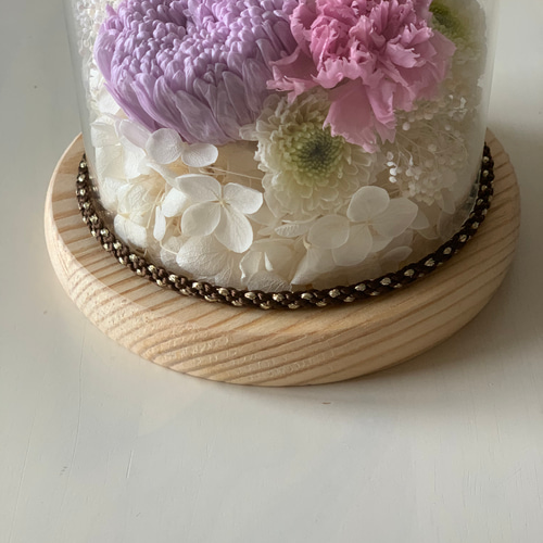プリザーブドフラワードーム テディベア☆ 2Set ♬ ガラスドーム ぬいぐるみと花 誕生日の花 色が変わる魔法のバラ KUMA