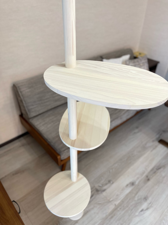 インテリアにとけこむ　おしゃれな　ウッディ　キャットタワー　リニューアル!　２００cm〜３００cm対応可能！ 