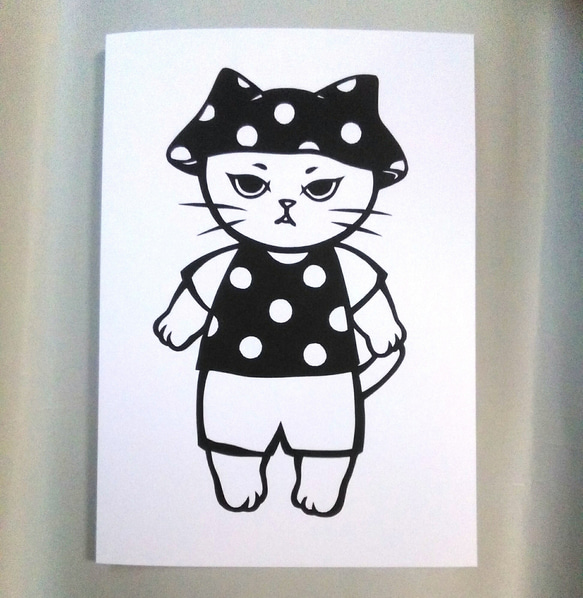 【切り絵】原画　A5サイズ　cat36 1枚目の画像