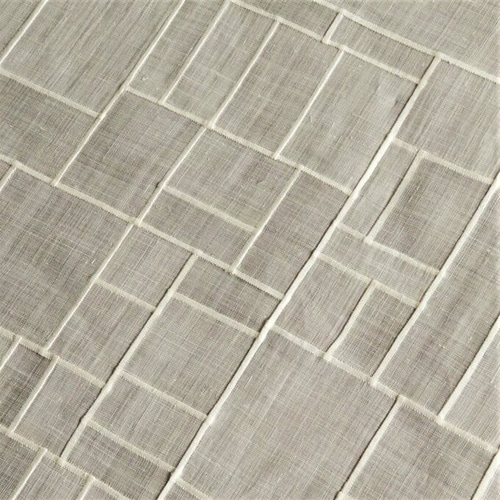 韓国 ポジャギ タペストリー ハンドメイド 苧麻 ホワイト * 送料込み】韓国手芸・ポジャギのタペストリー（麻）/ テーブル