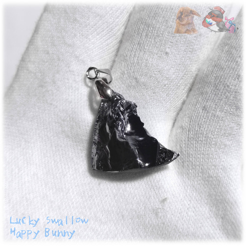 非金属炭素鉱石 エリートシュンガイト 金属光沢 高純度化品 ペンダント