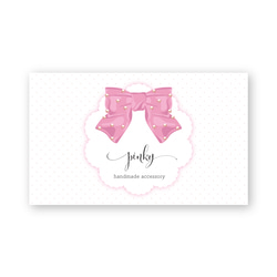 リボン 推し 地雷 量産 可愛い♥︎アクセサリー台紙 名刺 ショップ