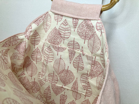 お花の刺繍のまんまるバッグ 4枚目の画像