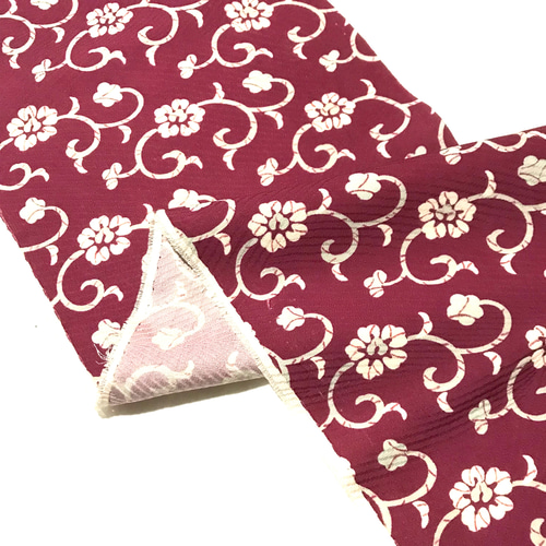 花唐草エンジ185×16 生地 cogomi 通販 16290766｜Creema(クリーマ)