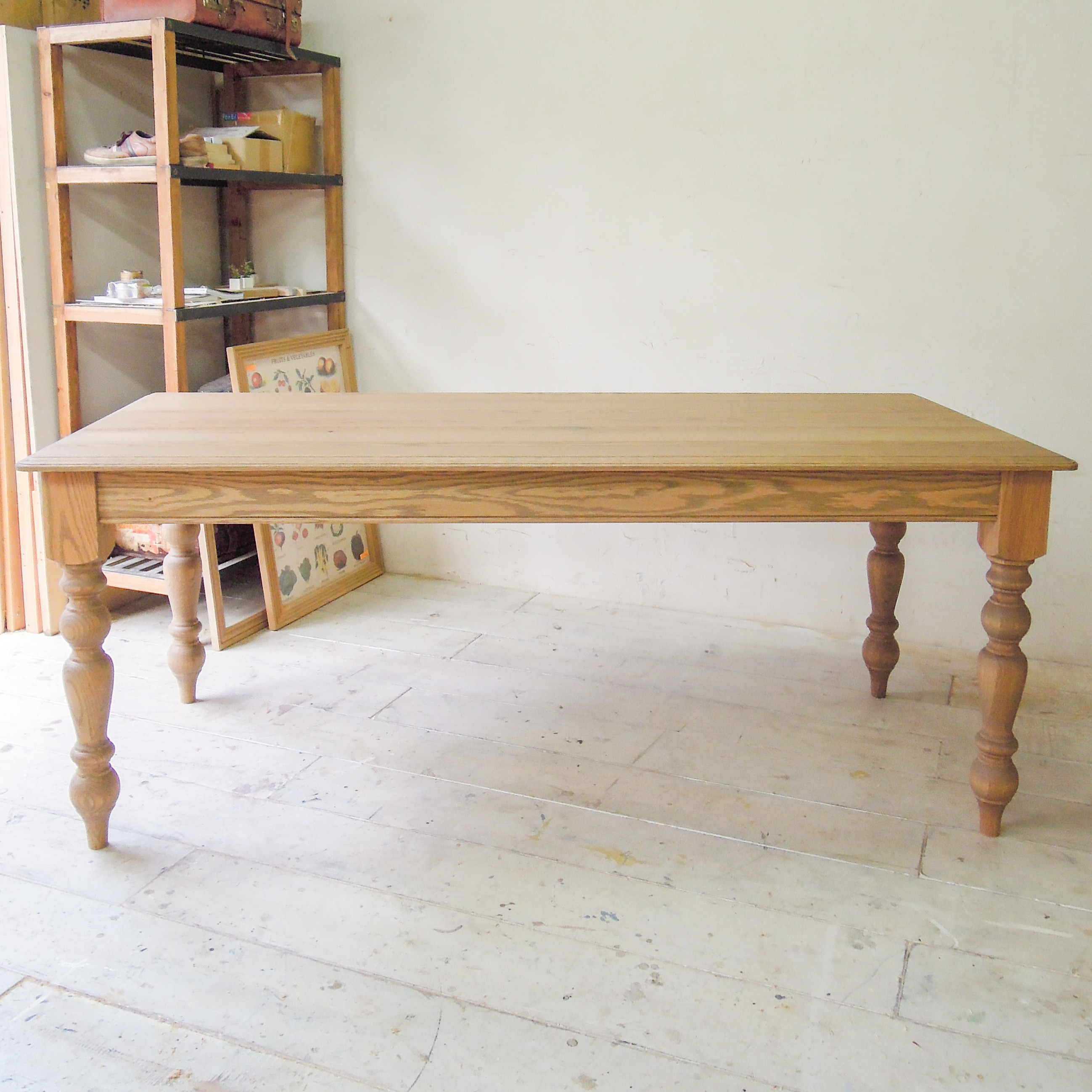 おしゃれなダイニングテーブルcountry 輸入住宅向けターンドレッグテーブル アンティーク調ろくろ足 レッドオーク おしゃれなダイニングテーブルcountry 輸入住宅向けターンドレッグテーブル アンティーク調ろくろ足 レッドオーク