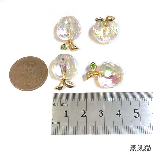 りん5ページ　ハンドメイドイヤリング4点 推し色おりぼんピアス/イヤリング カラーオーダーできます