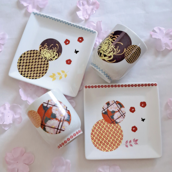 夫婦和柄セット 結婚祝い 還暦祝い 夫婦 お茶 和柄 お酒 大人 おしゃれ  