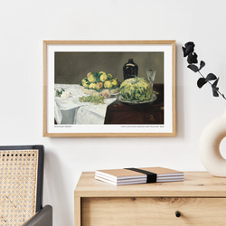 エドゥアール・マネ メロンと桃のある静物 果物 アートポスター 絵画 名画 アートパネル おしゃれ モダン AP270 4枚目の画像