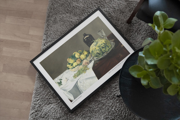 エドゥアール・マネ メロンと桃のある静物 果物 アートポスター 絵画 名画 アートパネル おしゃれ モダン AP270 3枚目の画像