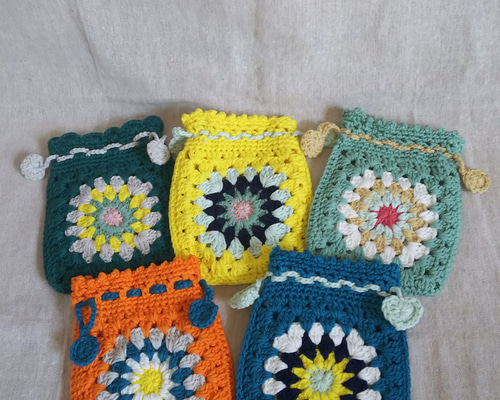 ハンドメイド♡巾着XS なみなみ巾着ミニ ・・・・・・・・ ミニサイズです。 なみなみは