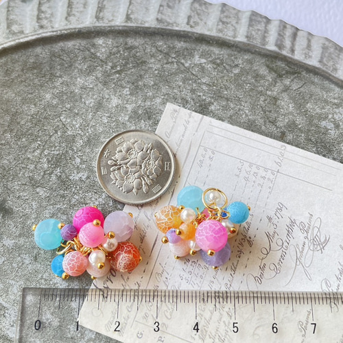 2pcs☆charm・agete grape（アゲートチャーム) チャーム HACO AND  