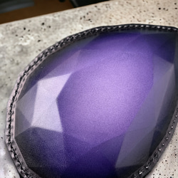 【掉落】皮革首飾緊湊型皮革小包（紫色） 第8張的照片