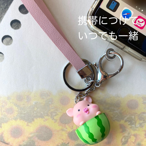 300円 ストラップ キーホルダー 豚 ブタ 樹脂 TARTS 300円 ストラップ