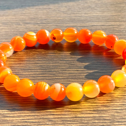❇tamago様1本のみ クレイジーアゲー 共生瑪瑙 ブレスレット(オレンジ系) ❇tamago様1本のみ クレイジーアゲー 共生瑪瑙 ブレスレット(オレンジ
