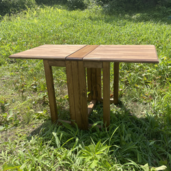 -good wood table(大)- キャンプ　折り畳みテーブル　アウトドア　屋外　テーブル　木製　ギア 1枚目の画像