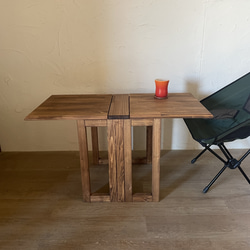 -good wood table(大)- キャンプ　折り畳みテーブル　アウトドア　屋外　テーブル　木製　ギア 4枚目の画像