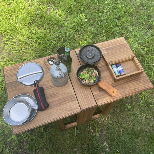 good wood table(大)- キャンプ 折り畳みテーブル アウトドア