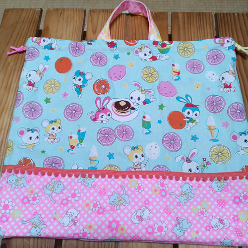 入園入学準備ハニーチューン体育着袋お着替え袋巾着袋女の子体操服袋