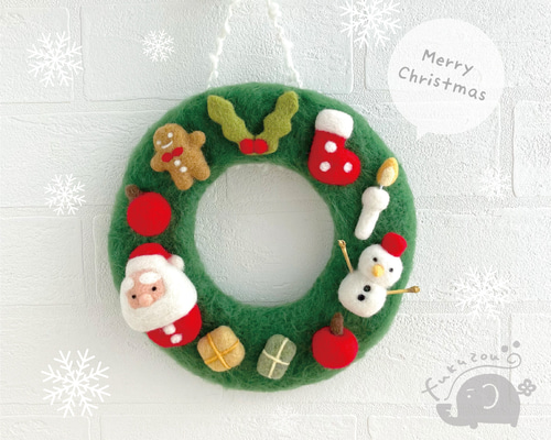 クリスマスリース✽ハンドメイド✽フェルトリース✽専用