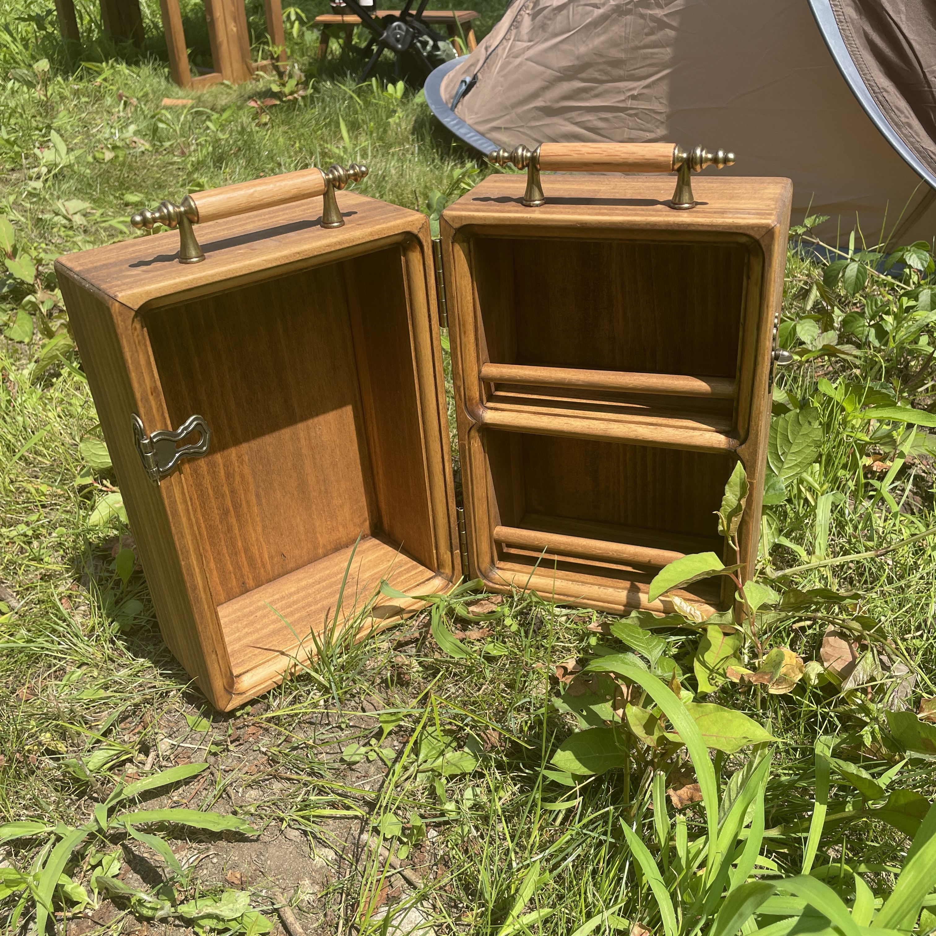 2個セット　質感抜群　ボテ箱　昭和レトロ　インテリア　キャンプ 2個セット 質感抜群 ボテ箱 昭和レトロ インテリア キャンプ 2個